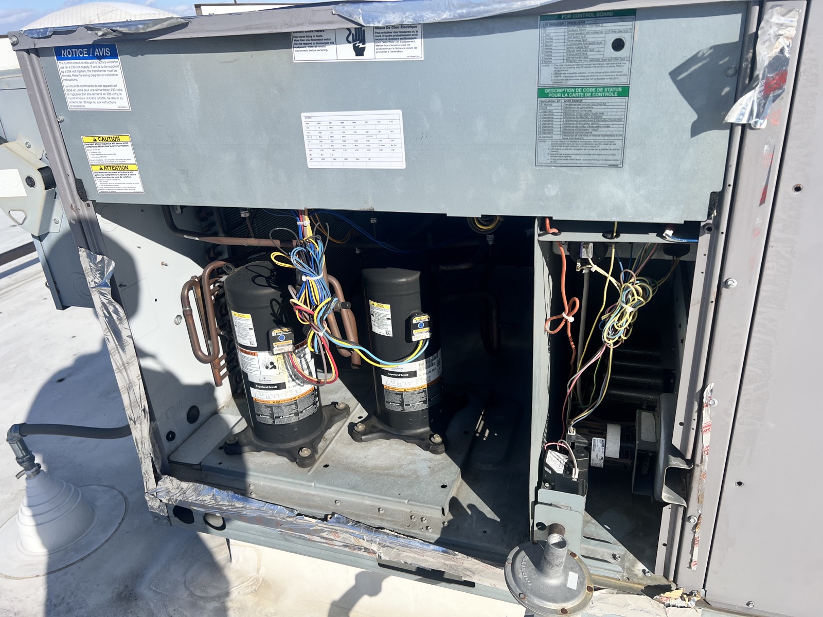 Commercial rooftop HVAC repair