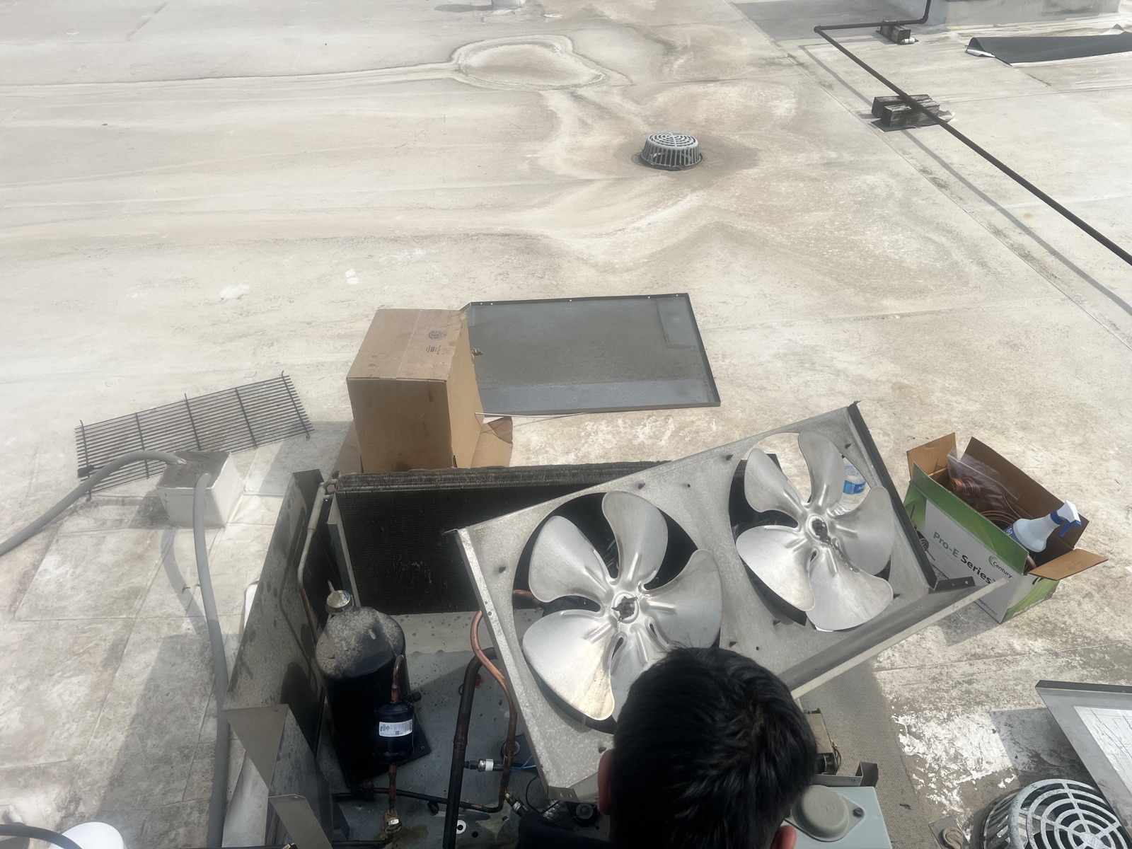 Walk-in cooler repair work